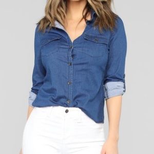 NWT Fashion Nova Denim Top